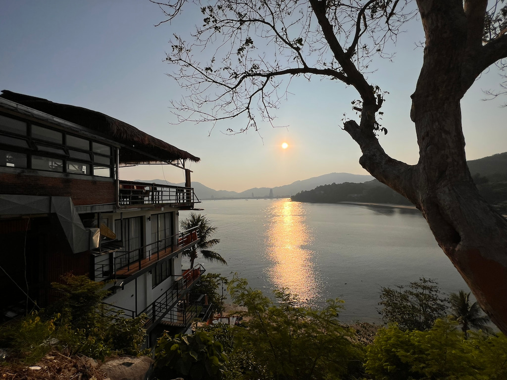 Patong Beach morning view from Tri Trang Beach